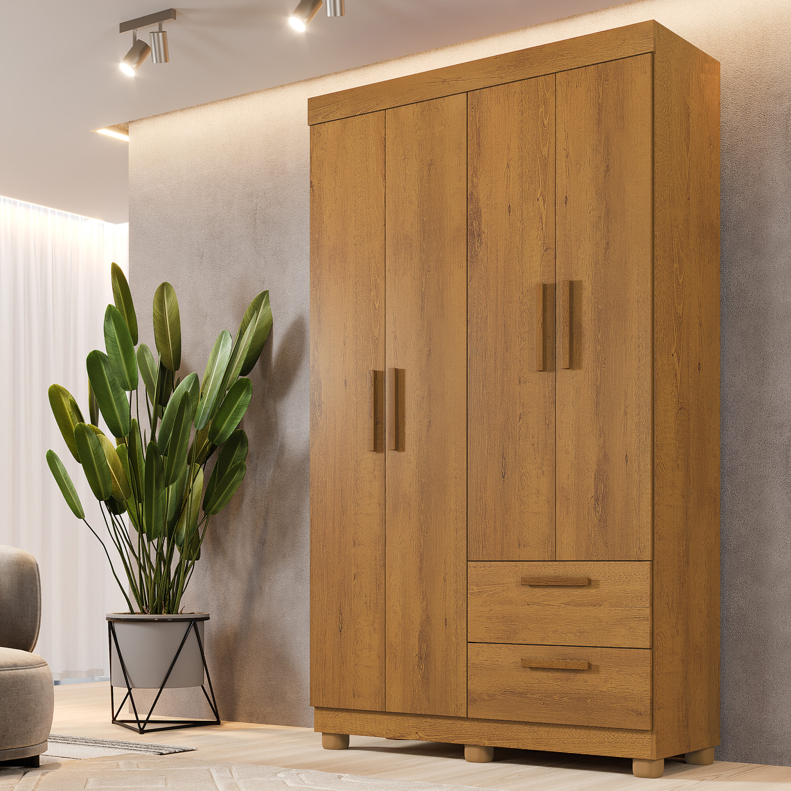 Roupeiro Flórida - Cinamomo-3x3